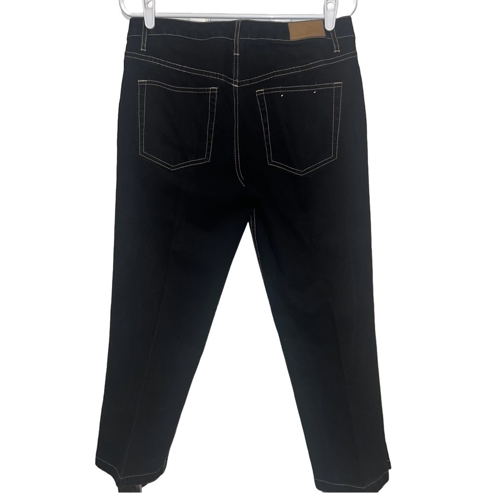Vintage Tommy Hilfiger Capri Denim Womens Size 8 Side Slit Leg Black Y2K NWOT - Picture 3 of 9
